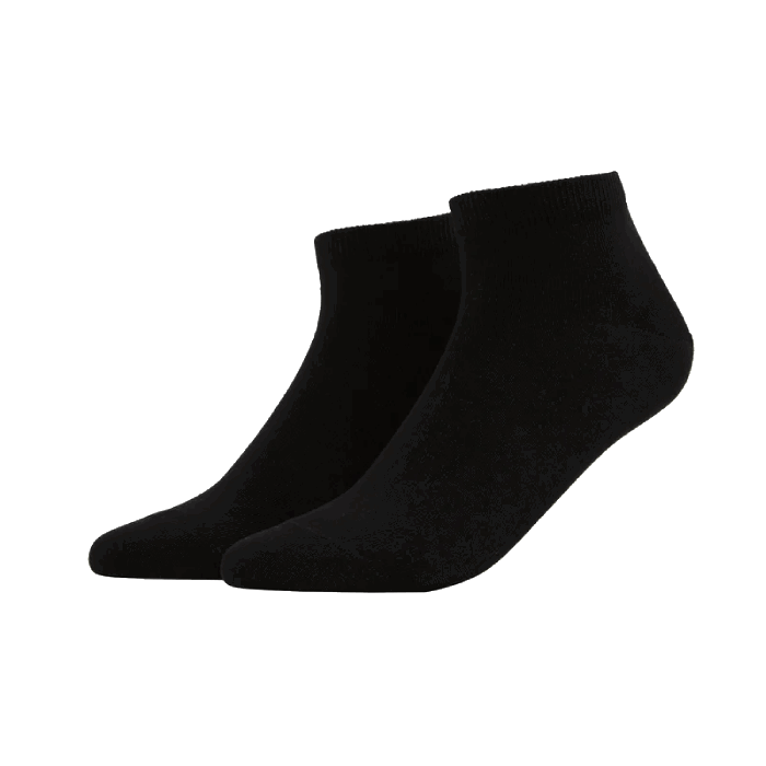 Men's Half Crew Cushioned  Cotton Socks - Black, 39-42