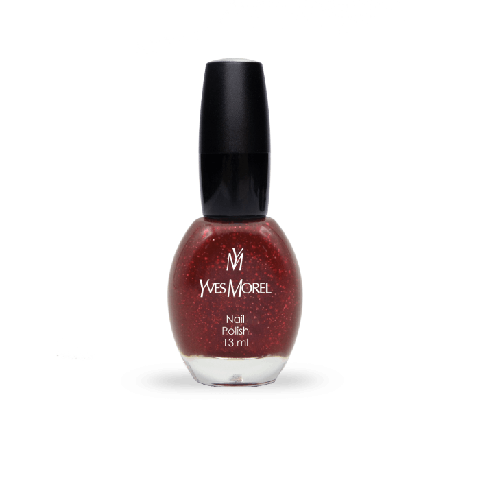 Nail Polish 81 - Dark Tan Red Glitter