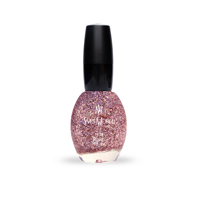 Nail Polish 502 - Copper Rose Pink Glitter